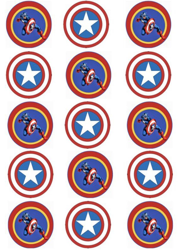 Papel azúcar Galletas Capitán América 2