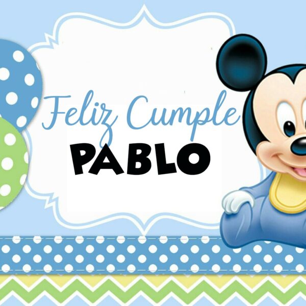 Papel Mickey y Minnie Baby Tarta