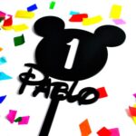 topper Mickey metacrilato personalizado