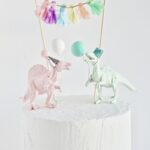 Topper para Tarta Pack Dinosaurio Velociraptor