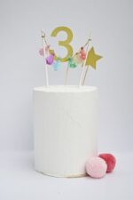 Topper guirnalda estrella con número