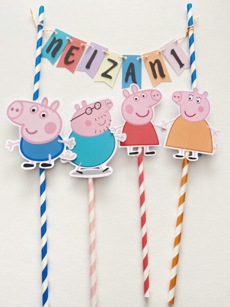 Topper guinalda personalizado + 4 personajes