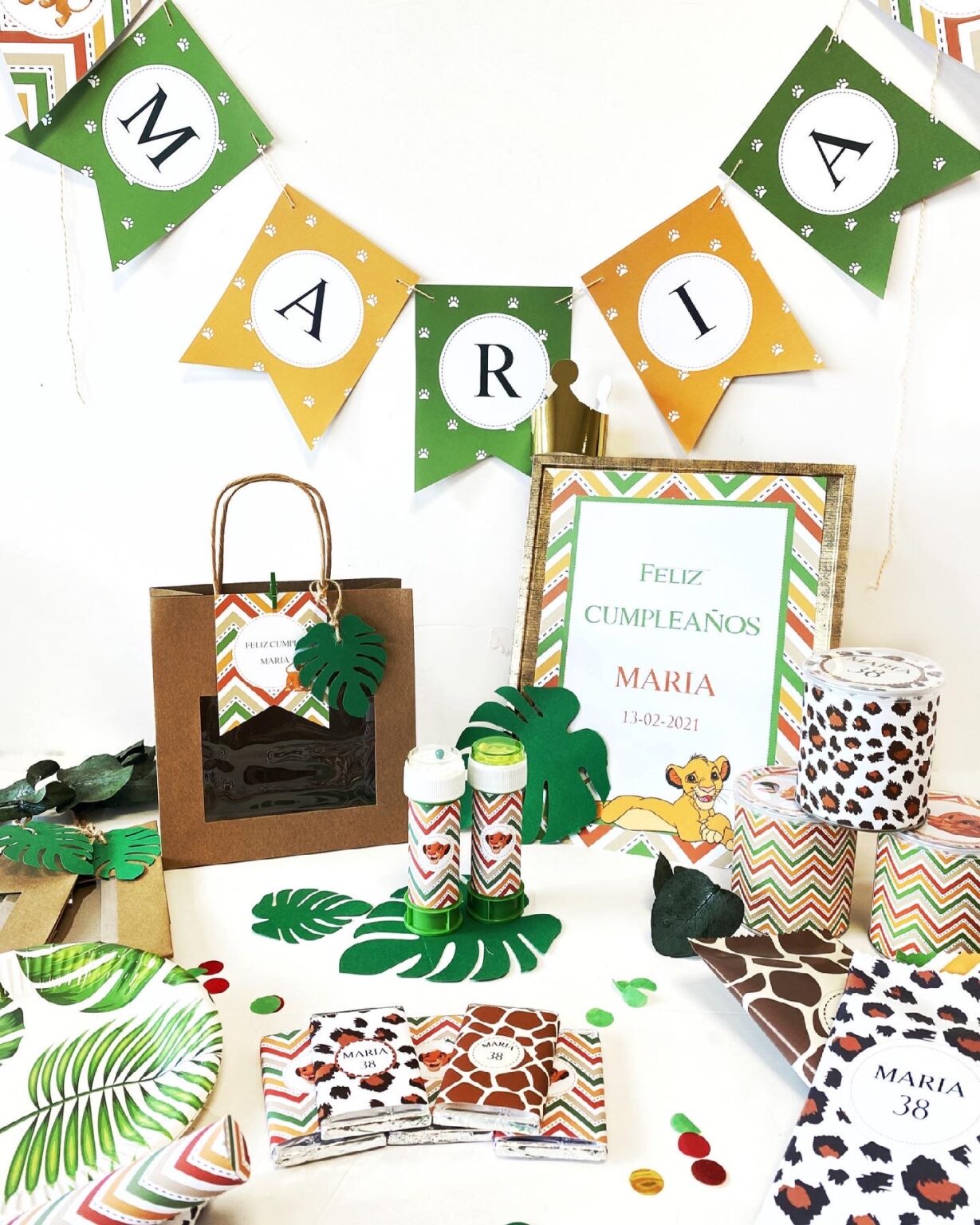 🎂 Kit De Decoración De Mesa Rey León (17pzs) – Centros De Mesa Para Un Cumpleaños Inolvidable