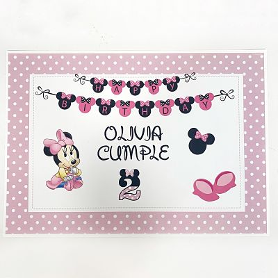 Cartel de bienvenida A3 Minnie Mouse Baby