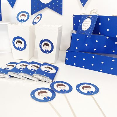 Aspitos Personalizados Personalizado Para Comunión Azul