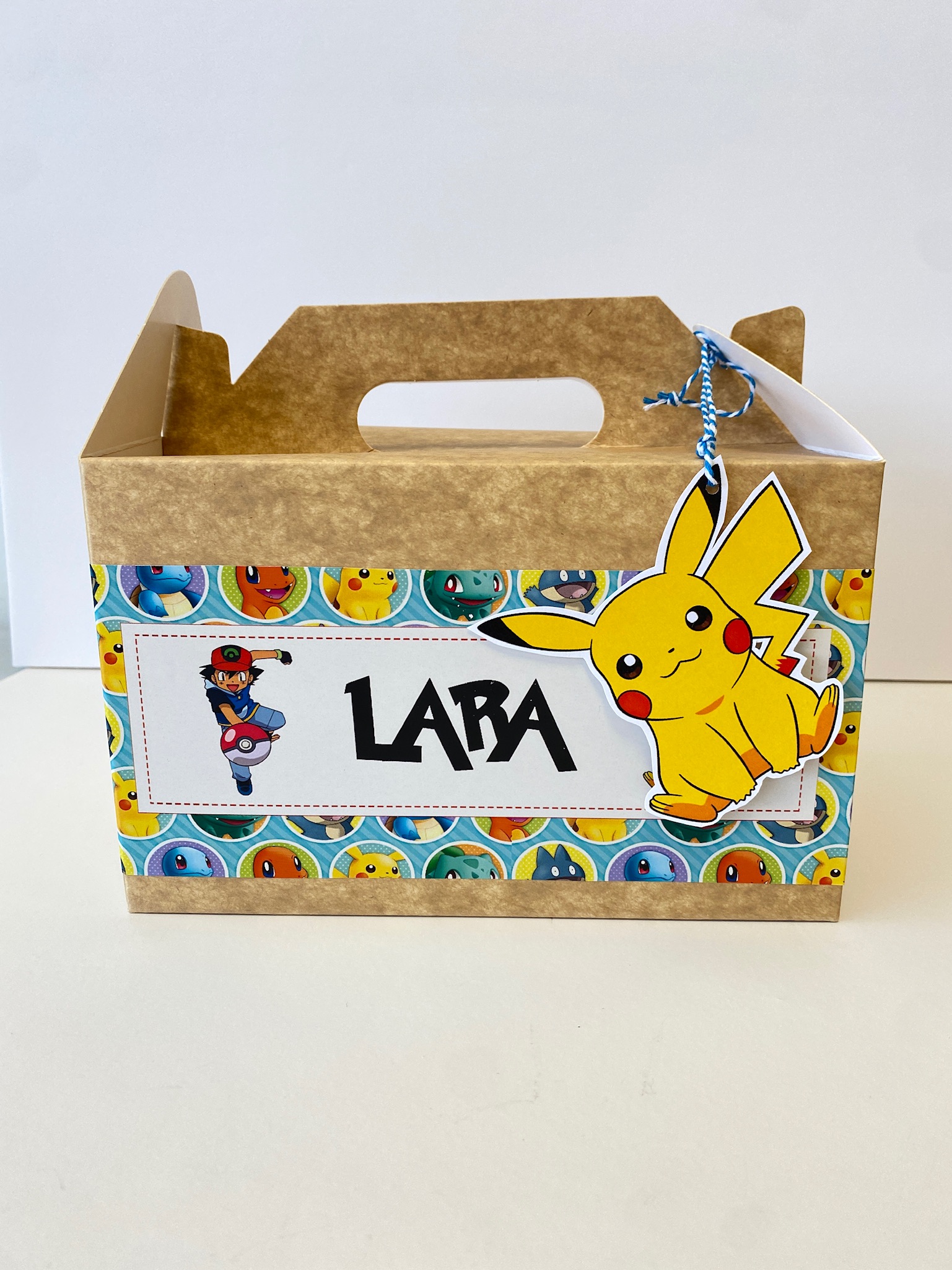 Pack 12 Bolsas Personalizada Pokemon Caritas Cumpleaños