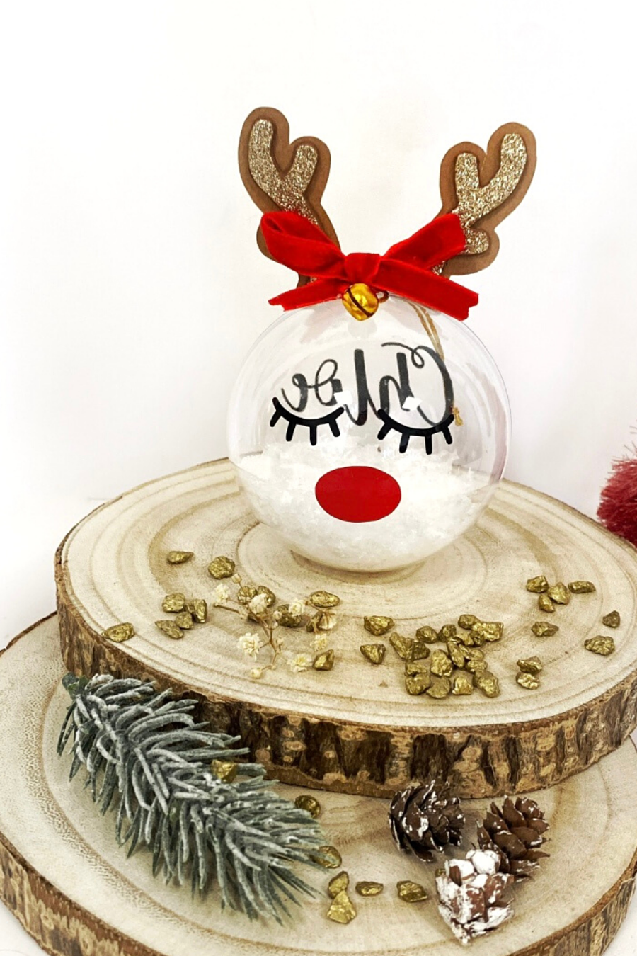 Bola de Navidad reno Rudolph para regalar a los niños y niñas estas Navidades.