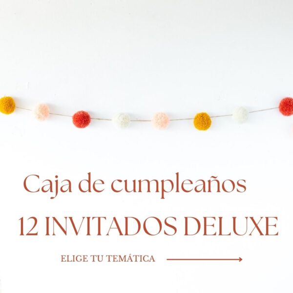 foto caja de cumpleaños 12 invitados deluxe