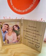 Marcos para fotos personalizado de madera "Gracias por tanto" 15x20